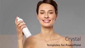  Presentation with beauty - Cool new PPT theme with beauty-bodycare-and-people-concept backdrop and a coral colored foreground