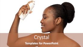  Presentation with african beauty - Colorful presentation theme enhanced with beauty-bodycare-and-people-concept backdrop and a red colored foreground