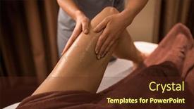  Presentation with spa concept - PPT theme featuring beauty-bodycare-and-relaxation-concept background and a tawny brown colored foreground