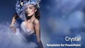  Presentation with beauty - Slides consisting of beauty brunette in white dress background and a ocean colored foreground