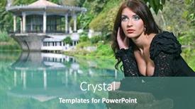  Presentation with summer time - PPT theme having beauty-brunette-woman-in-abkhazia background and a seafoam green colored foreground