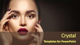  Presentation with nails - Amazing presentation having beauty brunette woman with perfect backdrop and a tawny brown colored foreground