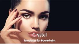  Presentation with black girl - PPT theme with beauty brunette woman with perfect background and a coral colored foreground