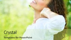  Presentation with healthy - Cool new slides with import car touchscreen is operated backdrop and a dark gray colored foreground