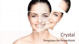  Presentation with plastic surgery - Slides having beauty collage - portrait of young healthy background and a lemonade colored foreground