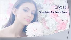  Presentation with cosmetics beauty - Slides enhanced with beauty-concept-a-beautiful-gentle background and a sky blue colored foreground