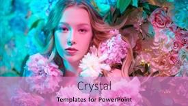  Presentation with pink beauty - Presentation theme enhanced with beauty-concept-portrait background and a lilac colored foreground