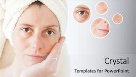  Presentation with skin care - Amazing presentation theme having beauty-concept-skin-care-anti backdrop and a light gray colored foreground