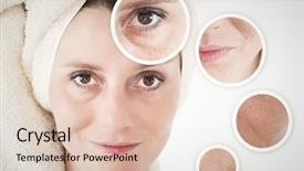  Presentation with skin care - Presentation theme with beauty concept - skin care anti background and a lemonade colored foreground