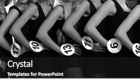  Presentation with beauty contest pageant - Audience pleasing slide deck consisting of beauty contest for young girls backdrop and a dark gray colored foreground