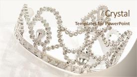  Presentation with crown - Colorful presentation enhanced with pageant - crown or tiara isolated backdrop and a lemonade colored foreground