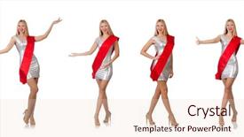  Presentation with winner announcement in airtel sales contest - Amazing slide set having beauty contest winner isolated backdrop and a lemonade colored foreground