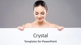  Presentation with health woman running female runner - Presentation theme enhanced with beauty cosmetic - portrait of young beautiful background and a pink colored foreground