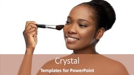  Presentation with blush - Cool new presentation theme with beauty-cosmetics-and-people-concept backdrop and a coral colored foreground