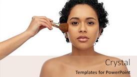  Presentation with blush - Cool new PPT layouts with beauty-cosmetics-and-people-concept backdrop and a coral colored foreground