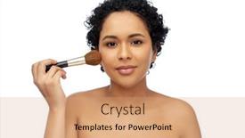  Presentation with blush - PPT theme enhanced with beauty-cosmetics-and-people-concept background and a coral colored foreground