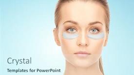  Presentation with beauty - Audience pleasing PPT theme consisting of beauty-cosmetology-and-people-concept backdrop and a cool aqua colored foreground