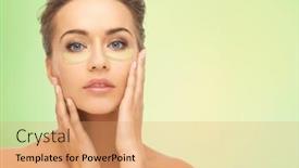  Presentation with green beauty - Amazing slide deck having beauty-cosmetology-and-people-concept backdrop and a coral colored foreground