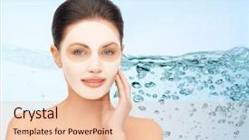  Presentation with hydration - Cool new slides with beauty cosmetology hydration people backdrop and a lemonade colored foreground