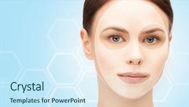  Presentation with collagen - Theme having beauty cosmetology hydration people background and a cool aqua colored foreground