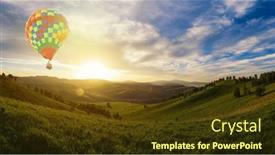  Presentation with dawn - Presentation theme enhanced with beauty-dawn-on-the-beauty background and a tawny brown colored foreground