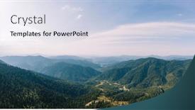  Presentation with panoramic - PPT layouts featuring beauty-day-in-the-mountains background and a lemonade colored foreground