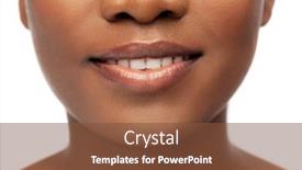  Presentation with african american dental - Cool new slide set with beauty-dental-care-and-people backdrop and a tawny brown colored foreground