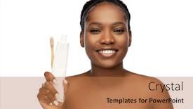  Presentation with african american dental - Colorful PPT theme enhanced with beauty-dental-care-and-people backdrop and a coral colored foreground
