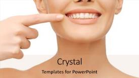 Presentation with beauty - Presentation featuring beauty and dental health concept background and a coral colored foreground