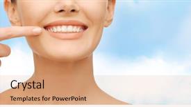  Presentation with health insurance concept - PPT layouts enhanced with beauty and dental health concept background and a coral colored foreground