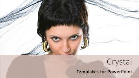  Presentation with eastern - Beautiful slides featuring beauty-eastern-woman-in-headscarf backdrop and a lemonade colored foreground