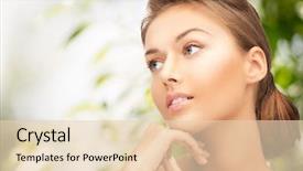  Presentation with eco friendly car concept - Beautiful slide deck featuring escape to the unknown graphic concept backdrop and a tawny brown colored foreground