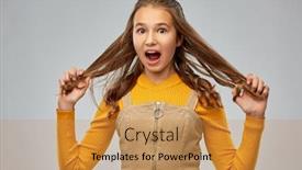  Presentation with emotions - Presentation design featuring beauty-emotions-and-people-concept background and a gold colored foreground