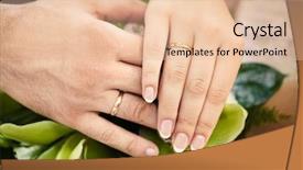  Presentation with black wedding holding hands - Audience pleasing slide deck consisting of beauty event - bride and groom holding hands backdrop and a lemonade colored foreground