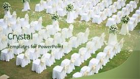  Presentation with ceremony - PPT layouts having beauty event - wedding ceremony in a beautiful background and a soft green colored foreground