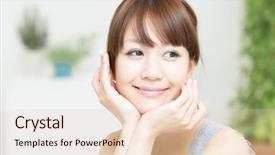  Presentation with perfect - Cool new slides with beauty face and perfect skin backdrop and a lemonade colored foreground