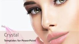  Presentation with beautiful skin - Cool new theme with beauty-face-of-the-young backdrop and a coral colored foreground