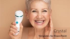  Presentation with beauty - Slide set having beauty-face-portrait-of-cute and a coral colored foreground