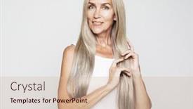  Presentation with old people - PPT theme having beauty-fashion-and-old-people background and a soft green colored foreground