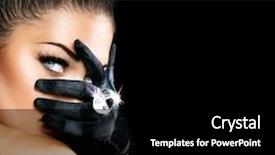 Presentation with ring diamond jewelry - Beautiful PPT theme featuring beauty fashion glamorous model girl backdrop and a black colored foreground