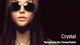  Presentation with girl model - Presentation design featuring beauty fashion model girl background and a black colored foreground