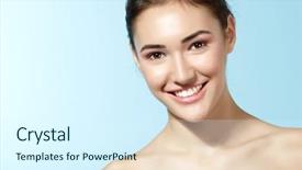  Presentation with beauty beautiful autumn in japanese - Colorful PPT theme enhanced with beauty female face happy smiling backdrop and a cool aqua colored foreground