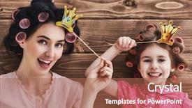  Presentation with holy family the child jesus - Cool new presentation theme with beauty funny kid and mommy backdrop and a coral colored foreground