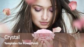  Presentation with award certificate blue - Theme having beauty girl on the blue background and a violet colored foreground