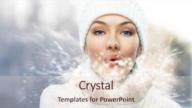  Presentation with beauty - Colorful slide deck enhanced with beauty girl on the winter backdrop and a lemonade colored foreground