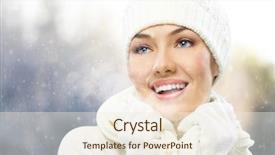  Presentation with huda beauty - Audience pleasing presentation theme consisting of beauty girl on the winter backdrop and a  colored foreground