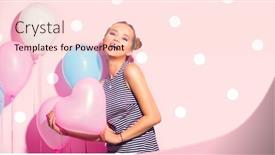  Presentation with pastel color - Theme with beauty-girl-with-colorful-air background and a lemonade colored foreground