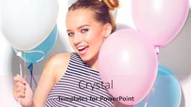  Presentation with birthday balloon - Theme enhanced with beauty-girl-with-colorful-air background and a lemonade colored foreground