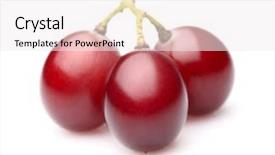  Presentation with grape - Theme having beauty grape background and a sky blue colored foreground