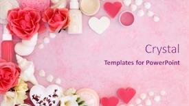  Presentation with beauty products - Slides with beauty-health-spa-treatment-products background and a lemonade colored foreground